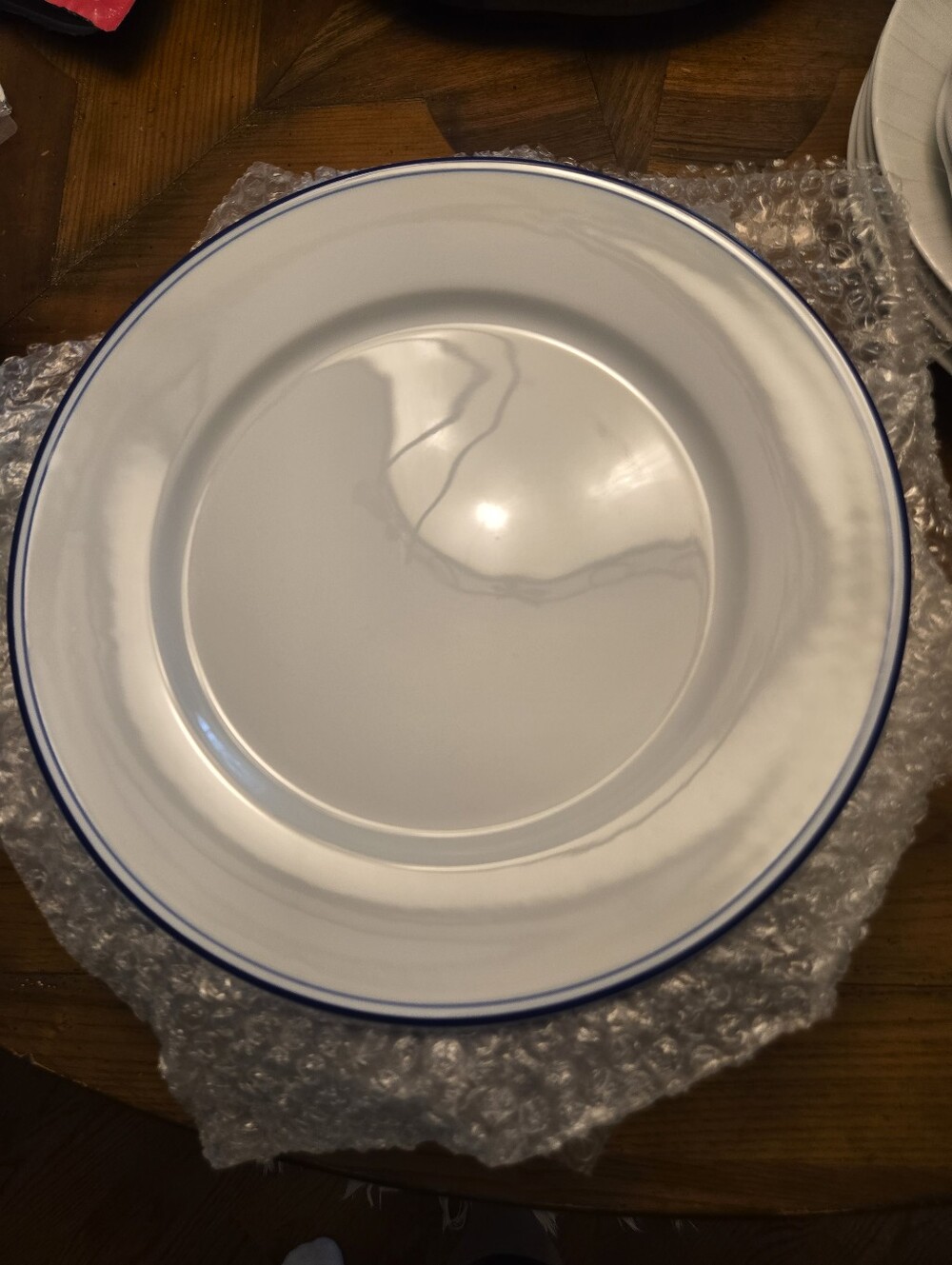 Apilco Tradition Blue Banded Plates